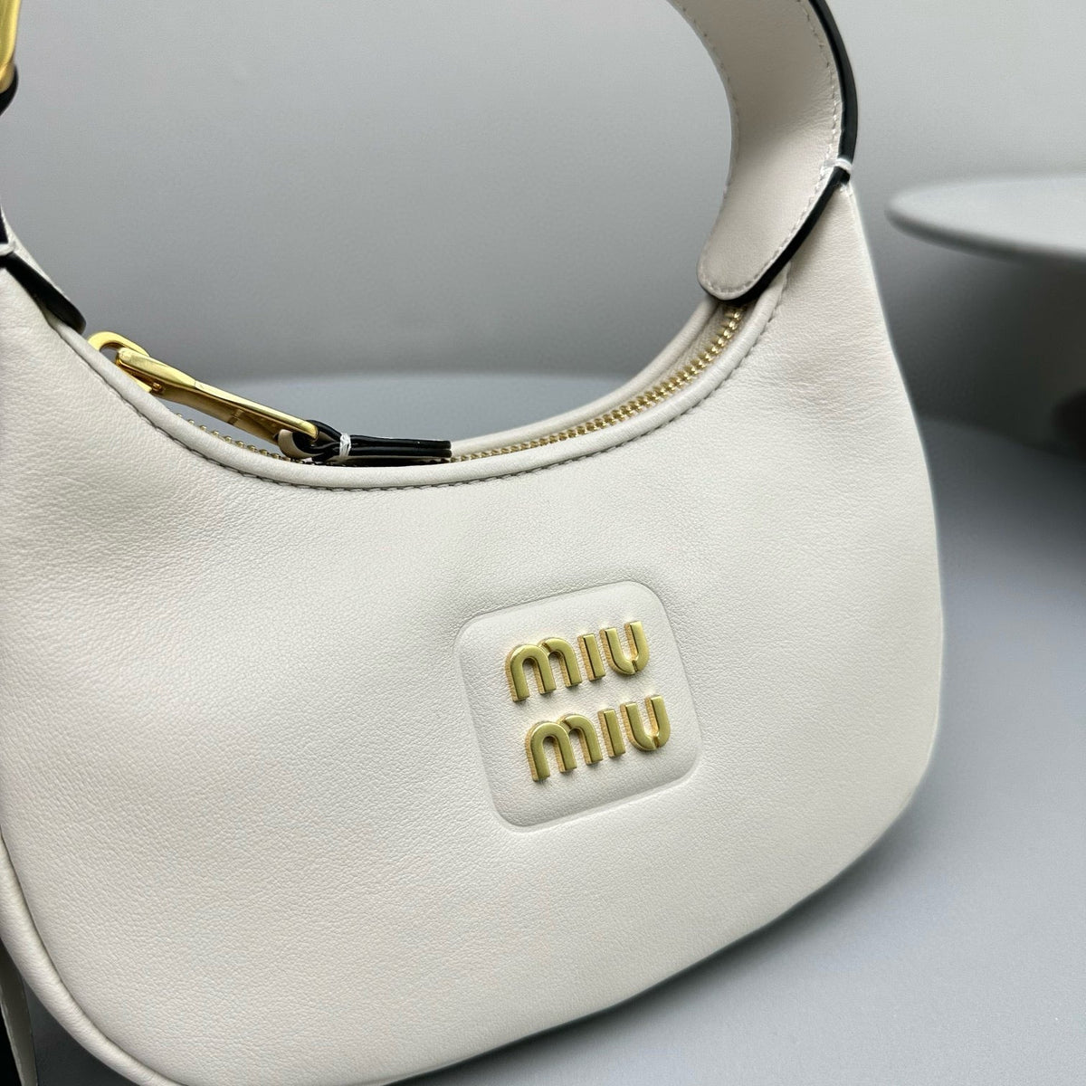 Bags- Miu M Leather Hobo Bag Luxury Designer Leather Handbag