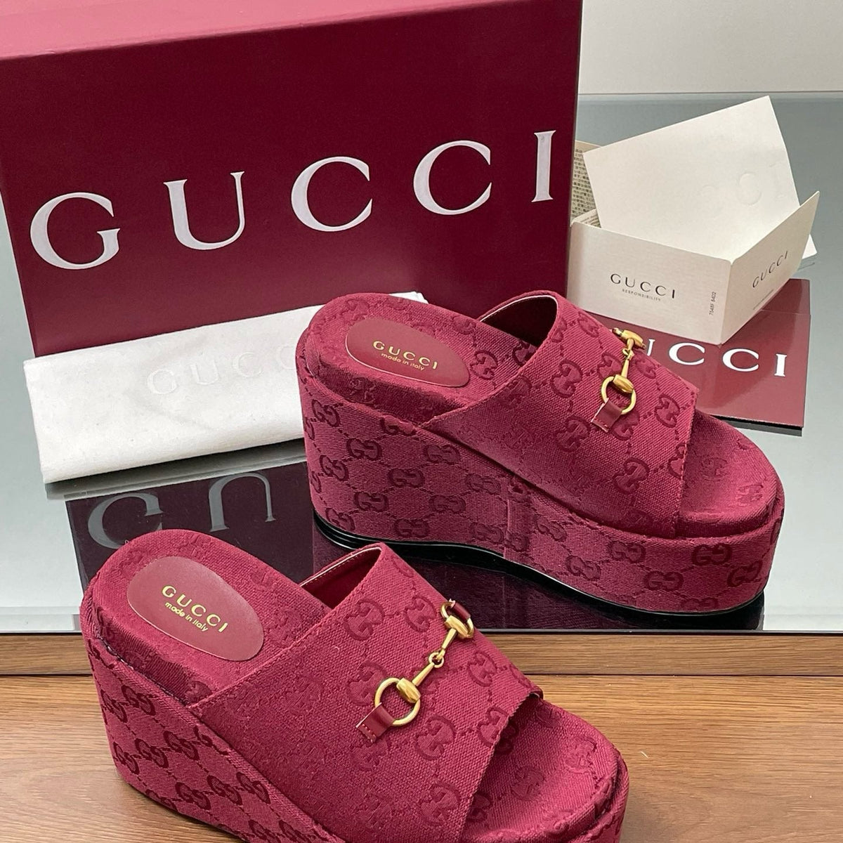 Gucci Shoes- Gucci Wedge Sandals Luxury Lifestyle Designer Footwear