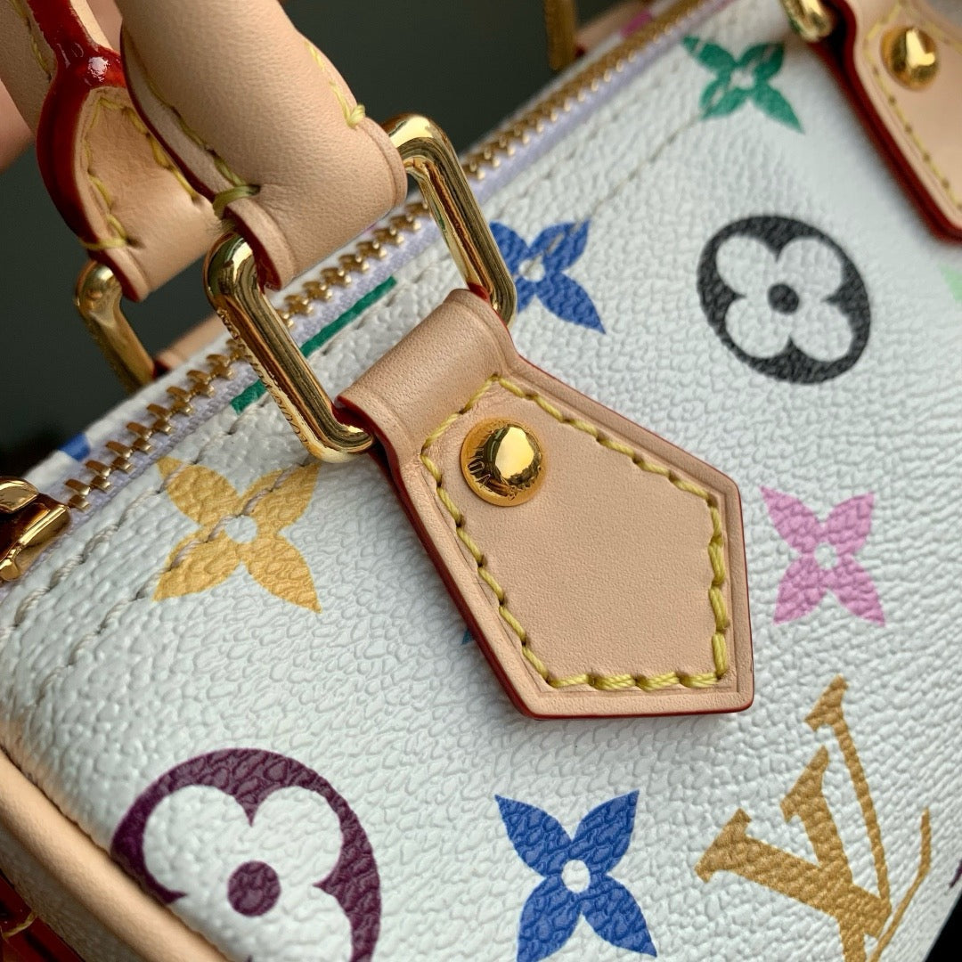 Louis Vuitton Bags- Louis Vuitton Lou x Murakami Nano Speedy Bag Luxury Designer Leather Handbag