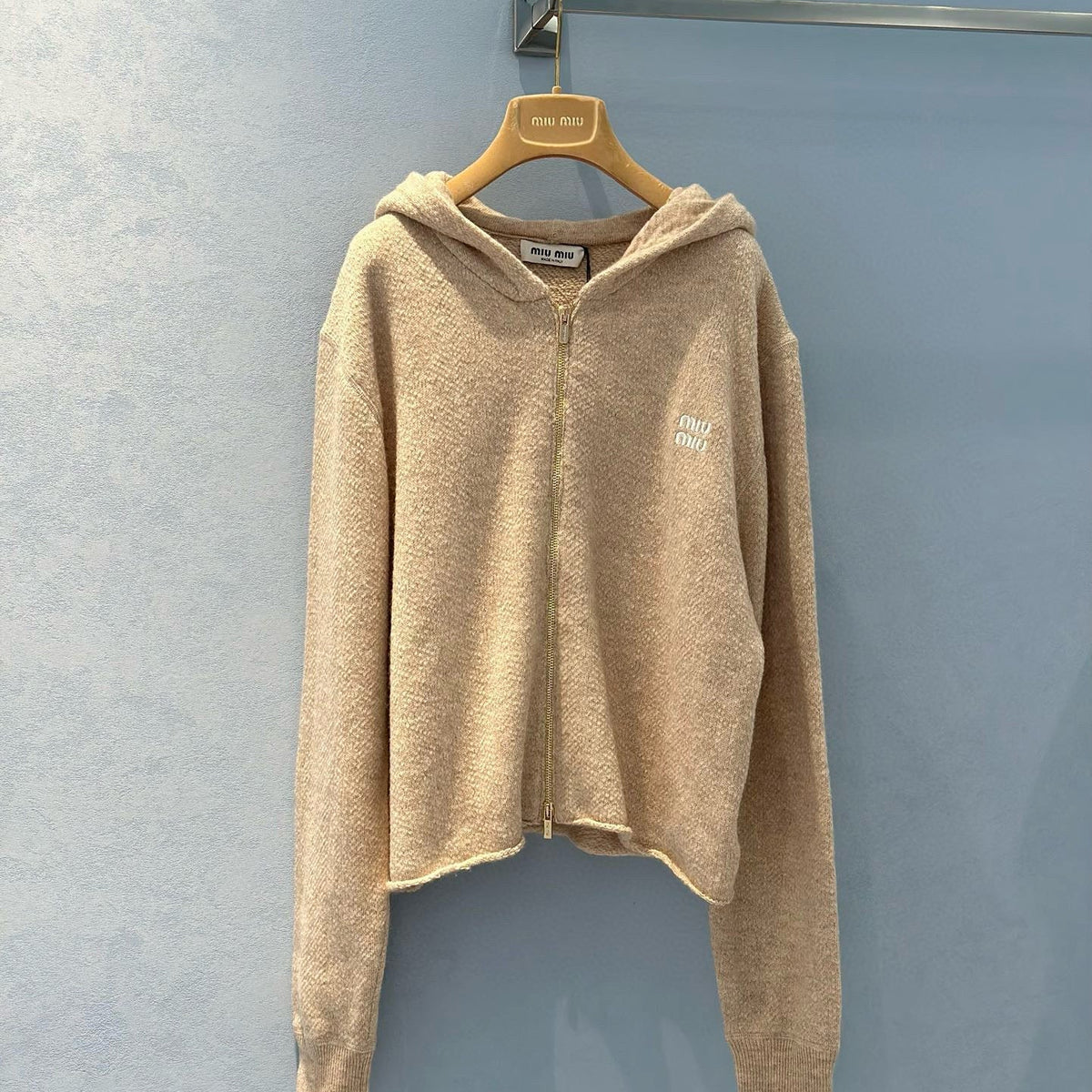 Hoodies- Miu M Zip Hoodie Premium Designer Casual Hoodie