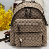Side profile of Gucci Backpack showcasing structured silhouette