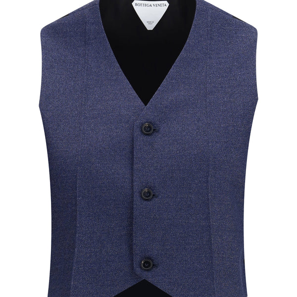Bottega Veneta Vests? Bottega Veneta Women Mélange Wool Vest Premium Designer Layering Vest