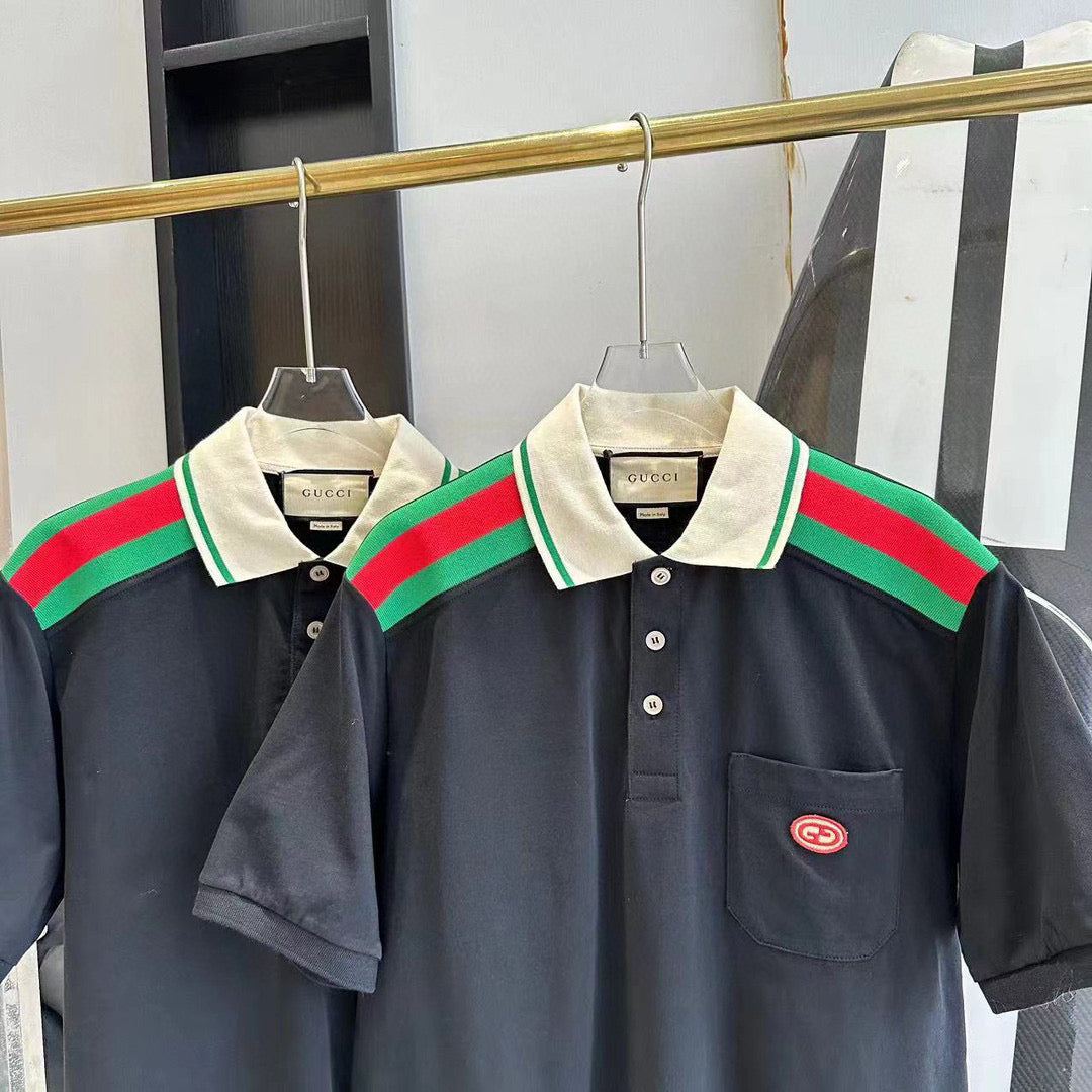 Gucci Polo Shirts- Gucci Polo Shirt Classic Designer Cotton Polo Shirt