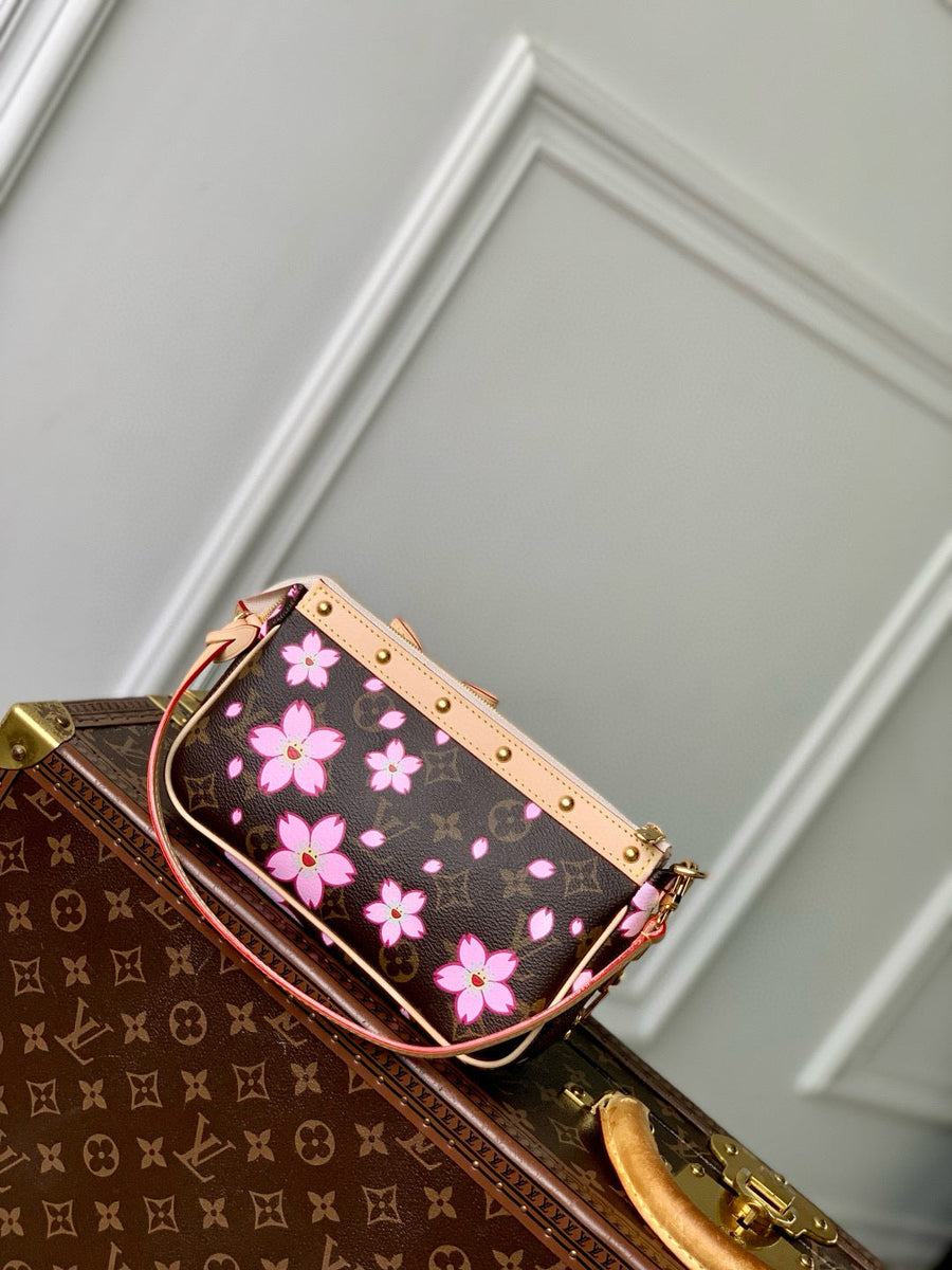 Louis Vuitton Bags- Louis Vuitton Lou x Murakami Pochette Bag Elegant Everyday Designer Handbag