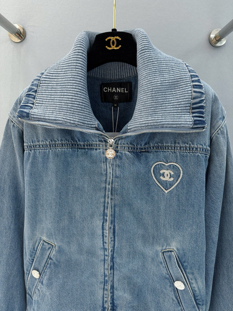 Chanel Denim Jacket detail shot – authentic designer craftsmanship