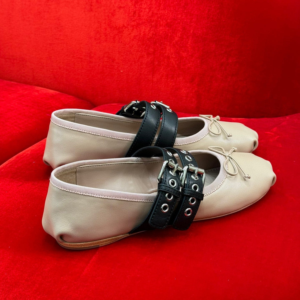 Shoes- Miu M Ballerina Flats Premium Designer Casual Shoes