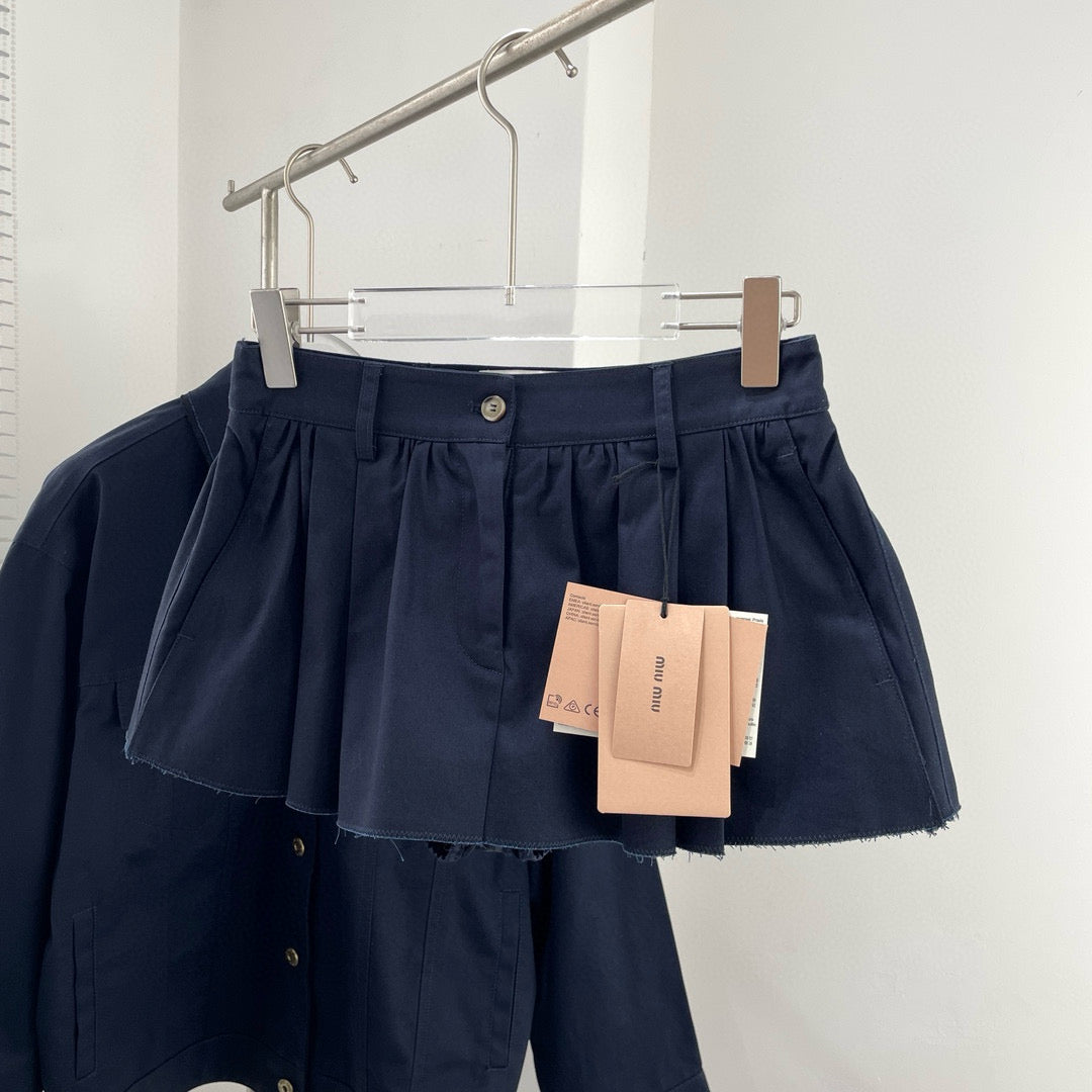 Skirts- Miu M Denim Skirt Elegant Designer Casual Skirt