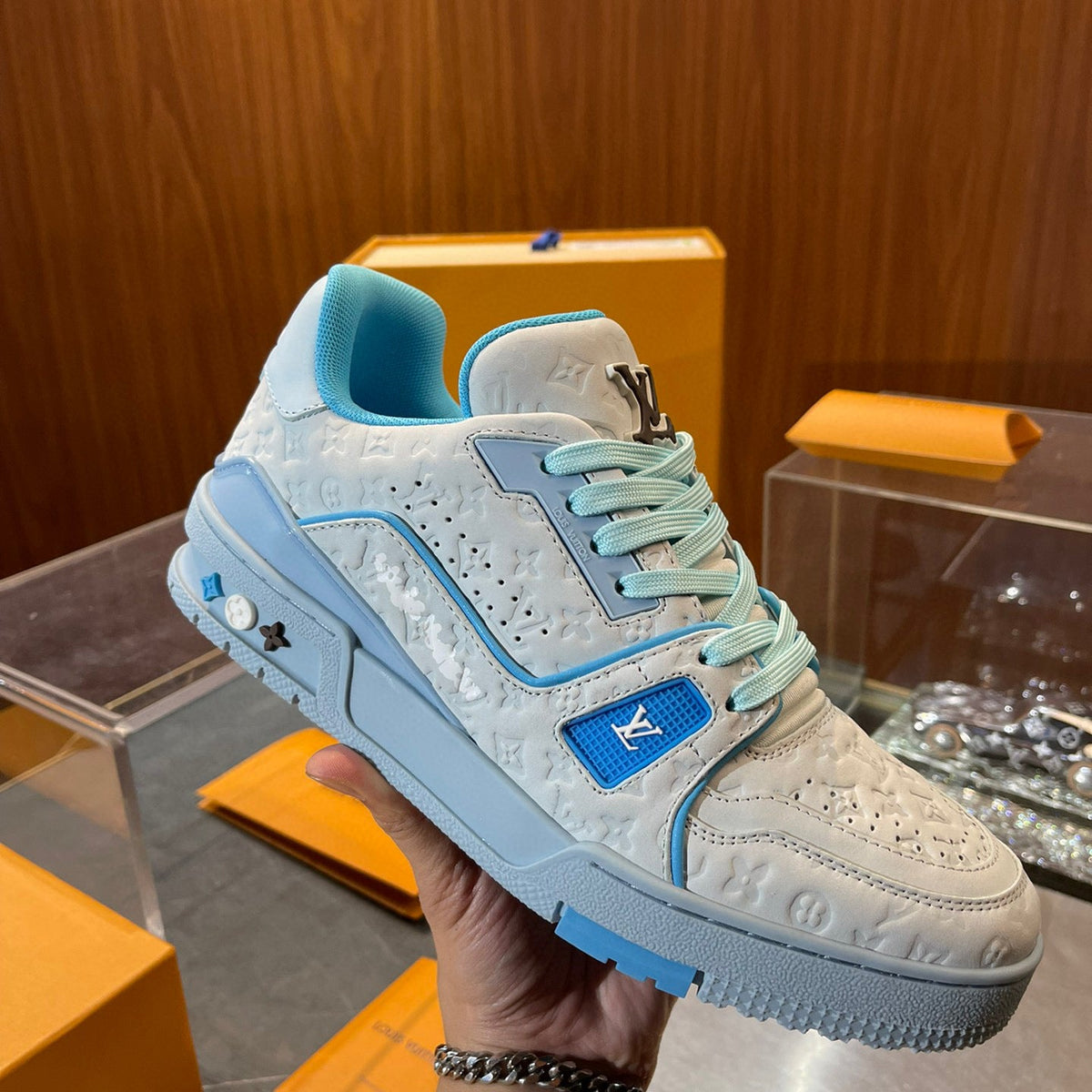Louis Vuitton Shoes- Louis Vuitton Lou Trainers Premium Designer Casual Shoes