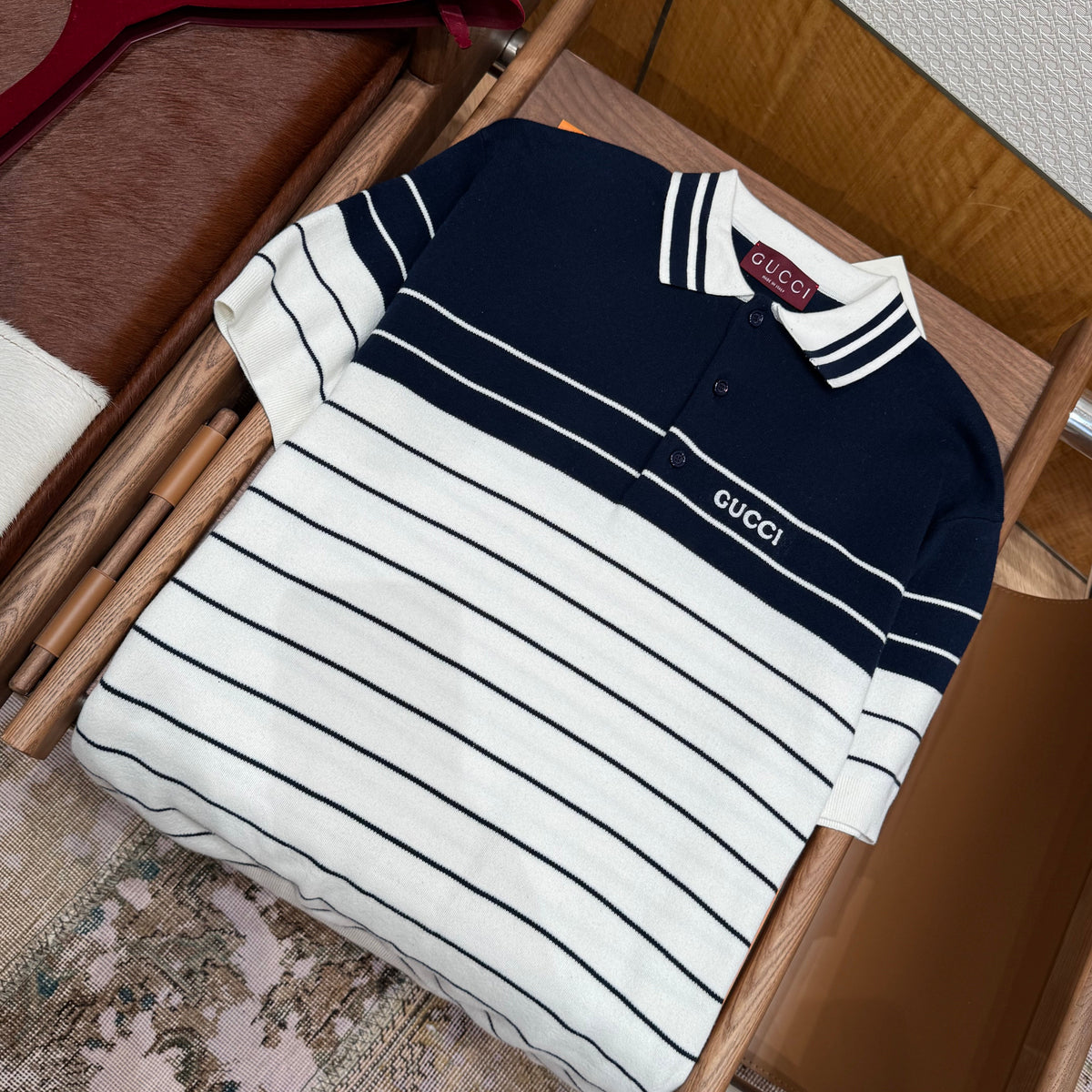 Gucci Polo Shirts- Gucci Polo Shirt Classic Designer Cotton Polo Shirt