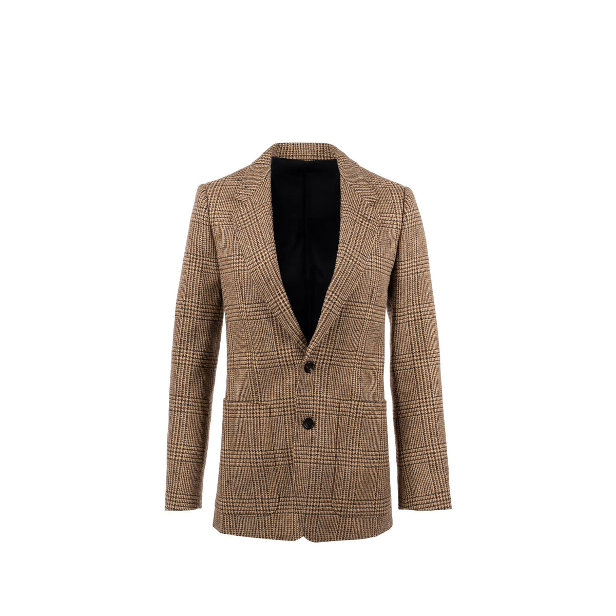 Celine Jackets? Celine Size 34 Houndstooth Blazer Wool Brown Green Luxury Designer Outerwear Jacket