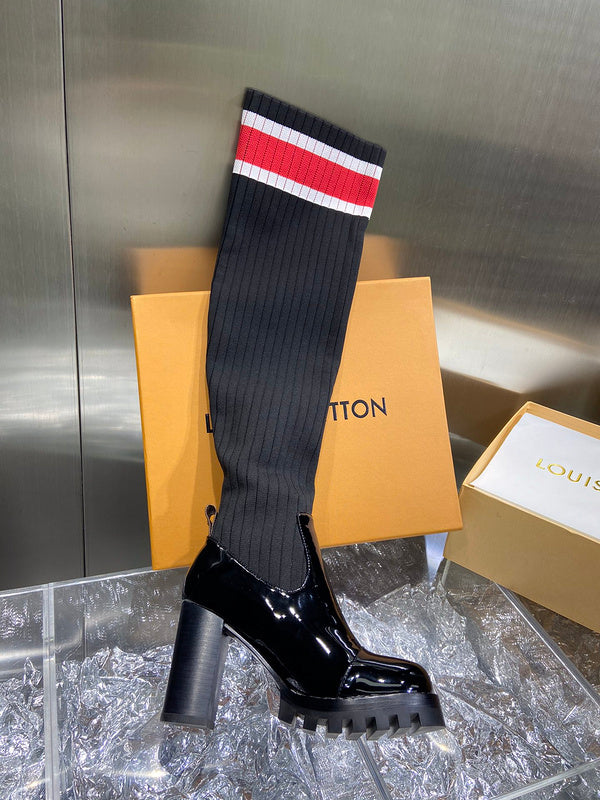 Louis Vuitton Grey Ankle Strap Heels - Lifestyle Styling Shot