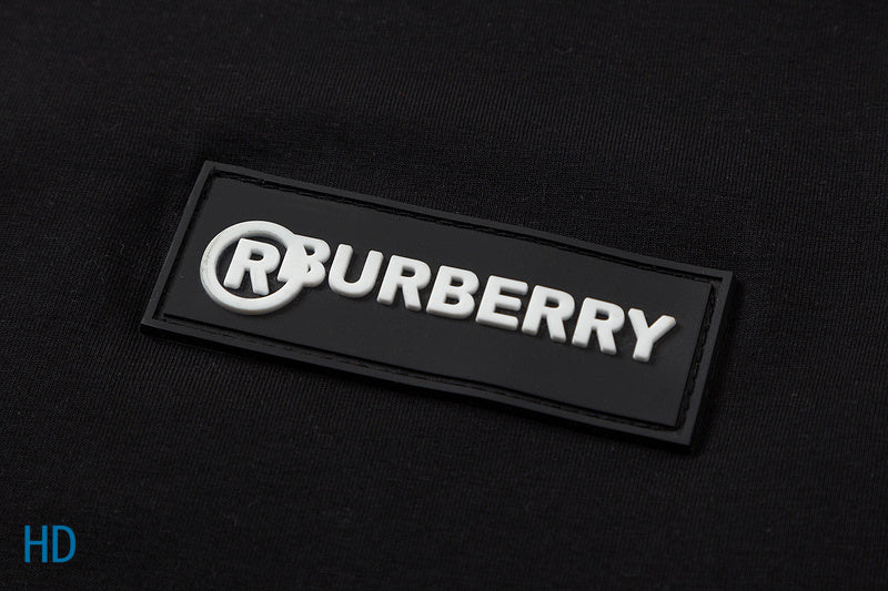 Close-up of Burberry t-shirt craftsmanship