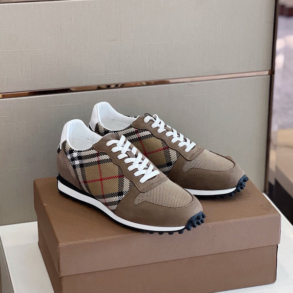 Burberry Camel Low-Top Sneakers - Front View