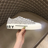 Burberry Burgundy Low-Top Sneakers - Sole Detail View