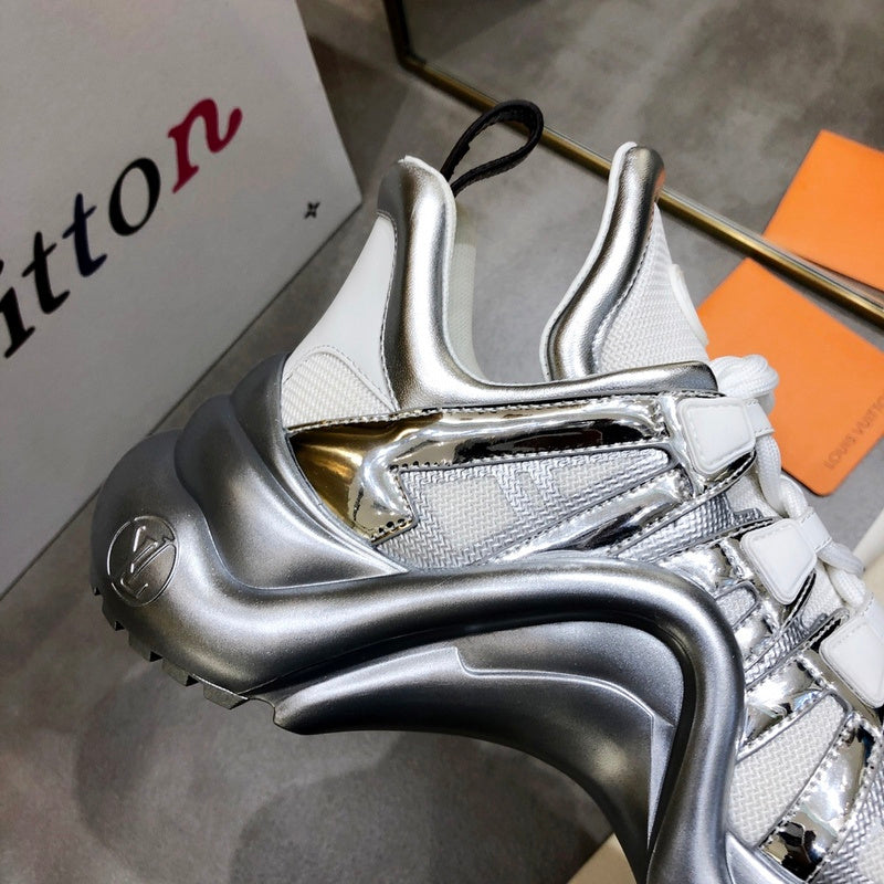Louis Vuitton Tan Ankle Strap Heels - Heel Detail View