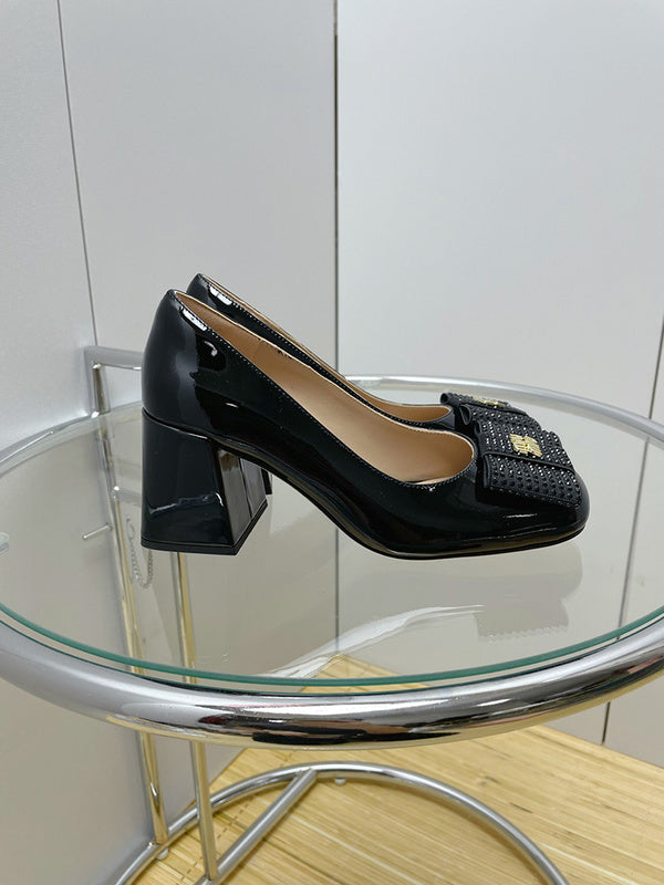 Close-up of Miu Miu shoes craftsmanship