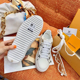 Close-up of Louis Vuitton shoes craftsmanship