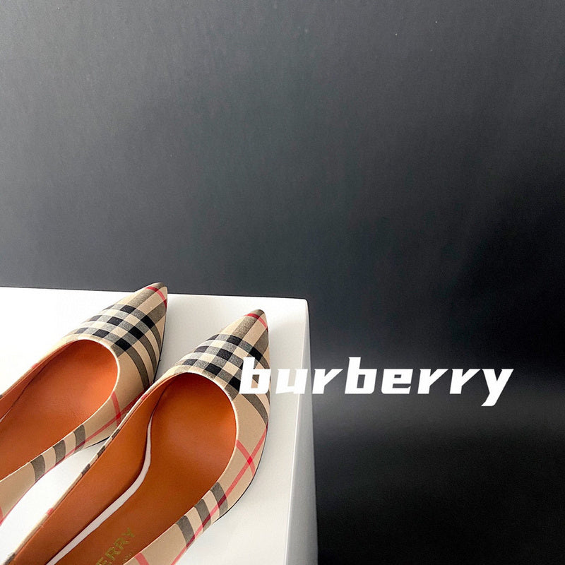 Burberry Nude Slip-On Sneakers - Heel Detail View
