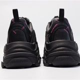 Balenciaga Black Chunky Platform Sneakers - Toe Detail View