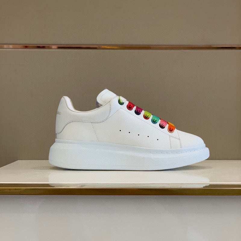 Alexander McQueen Red Chunky Platform Sneakers - Angled View