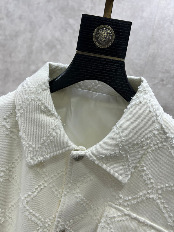 Close-up of Burberry designer clothing craftsmanship