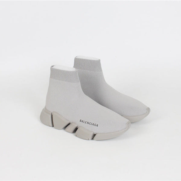 Balenciaga Red Chunky Platform Sneakers - Angled View