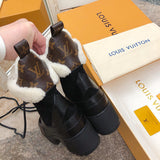 Close-up of Louis Vuitton shoes craftsmanship
