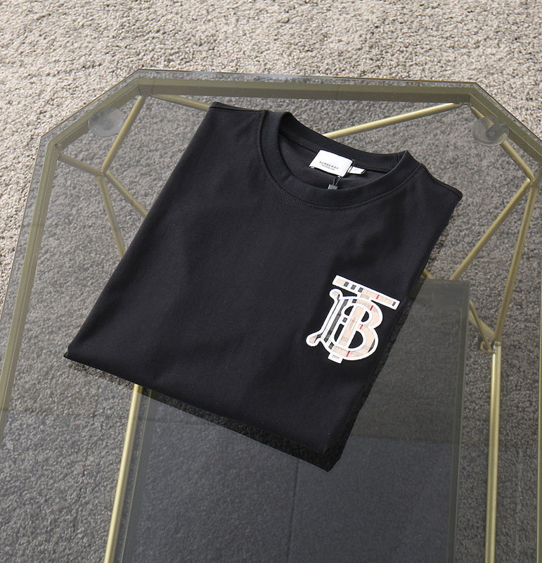 Close-up of Burberry t-shirt craftsmanship