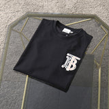 Close-up of Burberry t-shirt craftsmanship