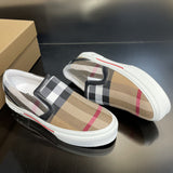 Burberry Grey Low-Top Sneakers - Close-Up Texture View
