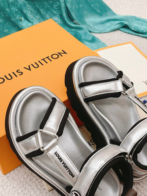 Louis Vuitton Red Loafer Flats - Back View