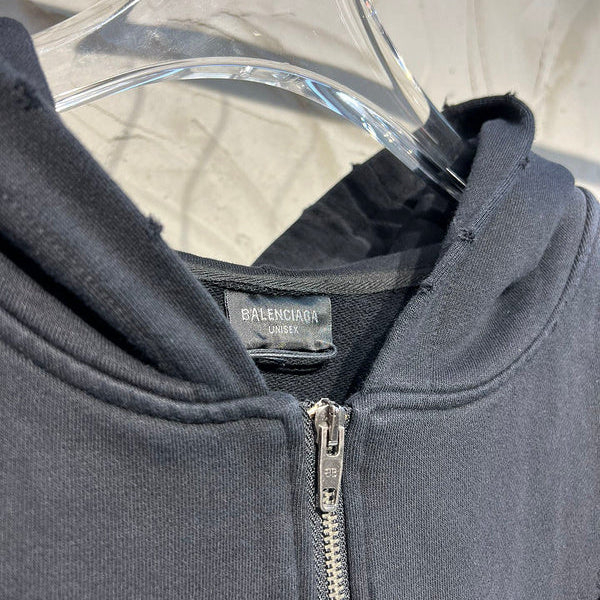 Close-up of Balenciaga designer clothing craftsmanship