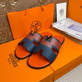 Hermès Red Loafer Flats - Front View