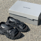 Balenciaga Grey Pointed-Toe Flats - Lifestyle Styling Shot