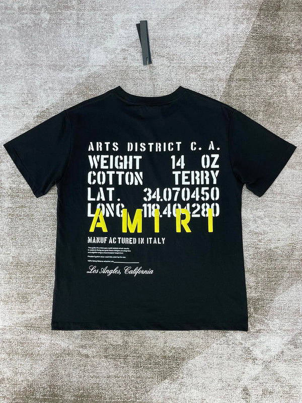 Amiri luxury t-shirt detail shot