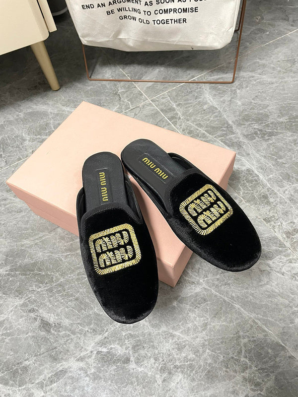Miu Miu luxury shoes detail shot