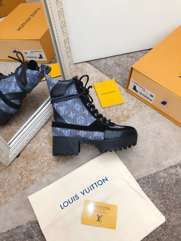Louis Vuitton luxury shoes detail shot