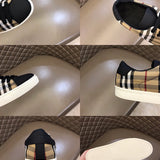 Burberry Camel Block Heel Pumps - Back View