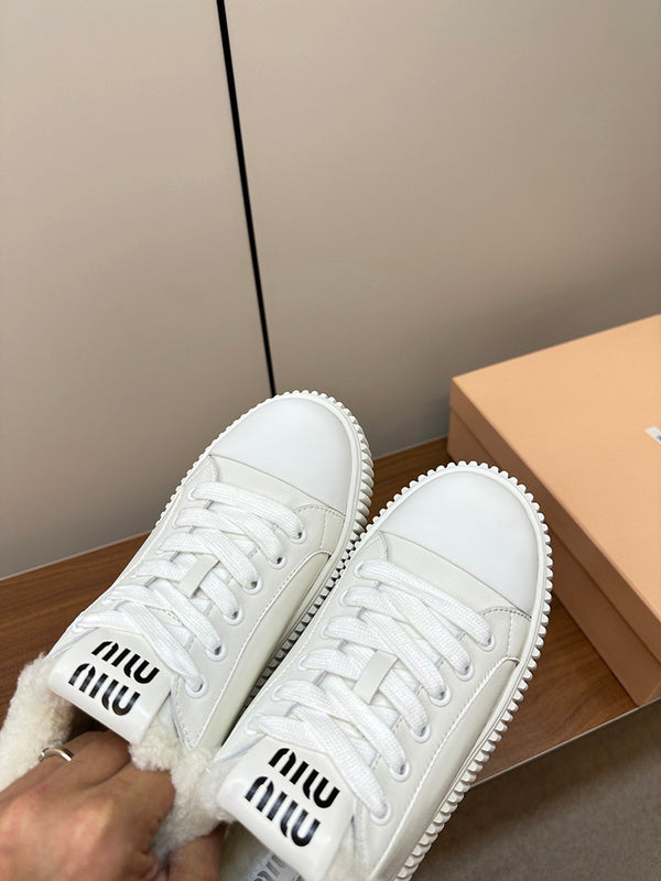 Close-up of Miu Miu shoes craftsmanship