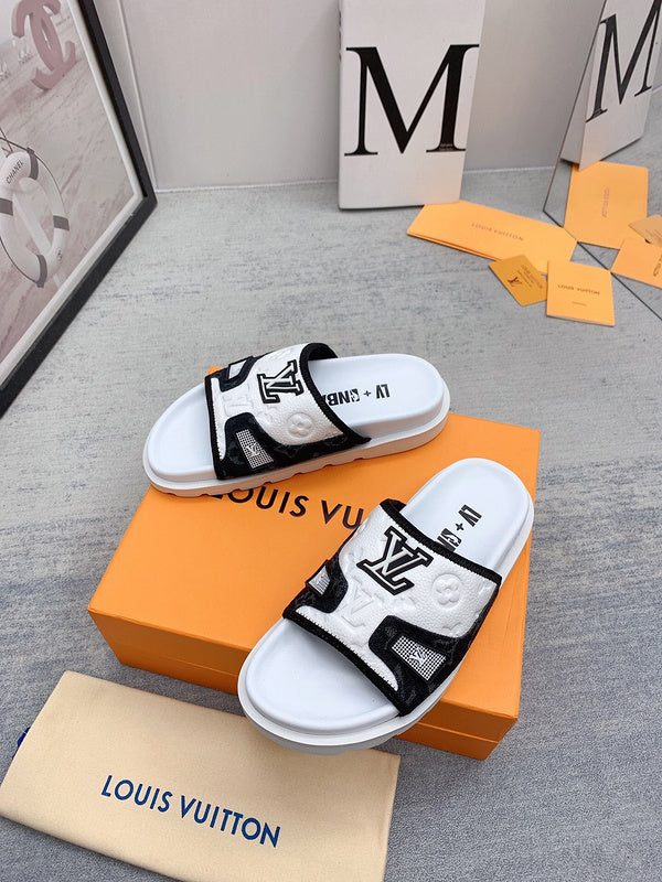 Louis Vuitton shoes Style 363 - front view, iconic logo design (alternate angle)