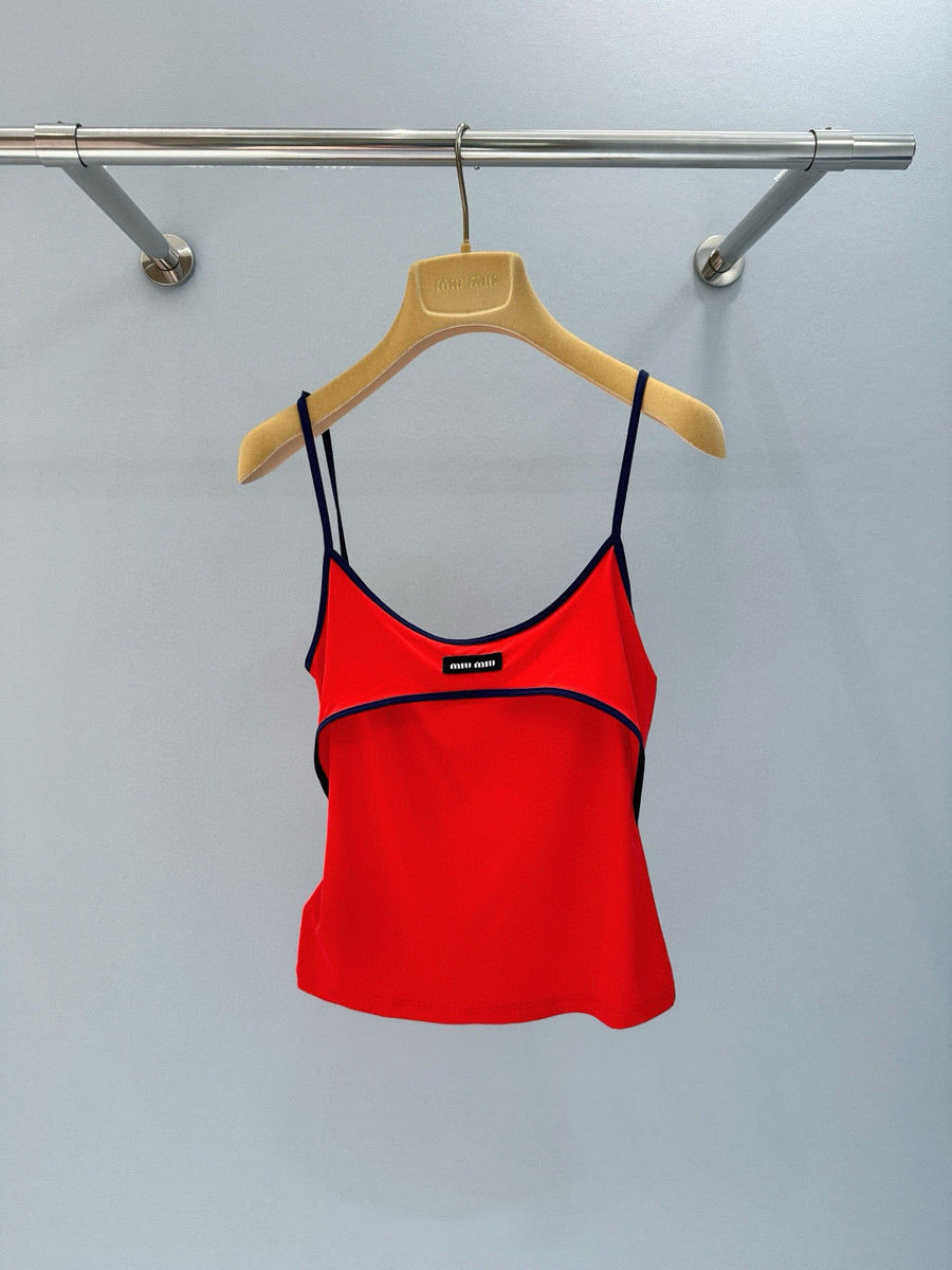 Tops- Miu M Tank Top Premium Designer Casual Top