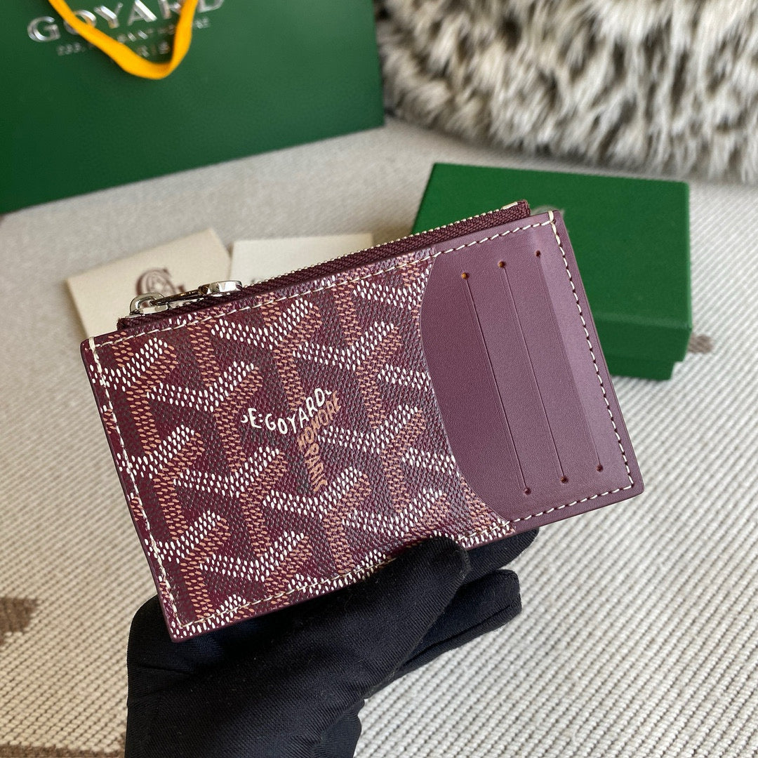 Wallets- Goya Bourbon Card Holder Elegant Everyday Leather Wallet