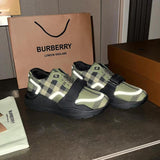 Burberry Burgundy Ankle Strap Heels - Heel Detail View
