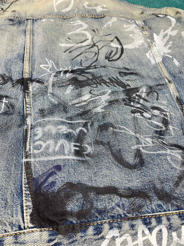 Close-up of Balenciaga designer clothing craftsmanship