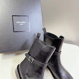 Close-up of Saint Laurent shoes craftsmanship