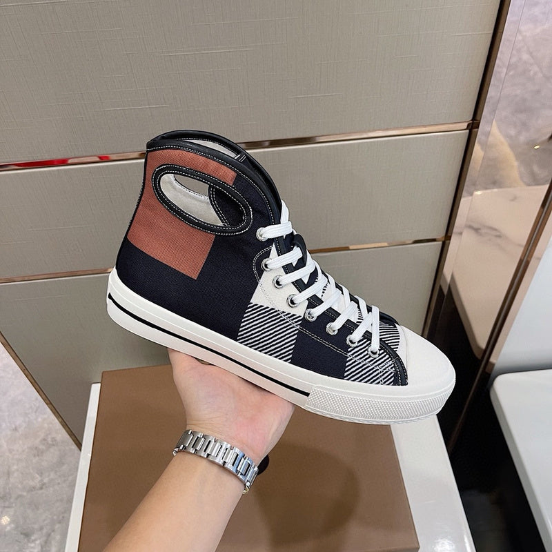 Burberry shoes Style 184 - front view, statement logo accent