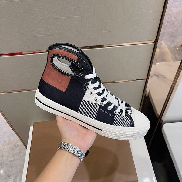 Burberry shoes Style 184 - front view, statement logo accent
