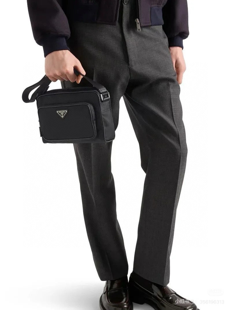 Wallets? Pd Small Re-nylon Shoulder Bag Premium Leather Designer Wallet