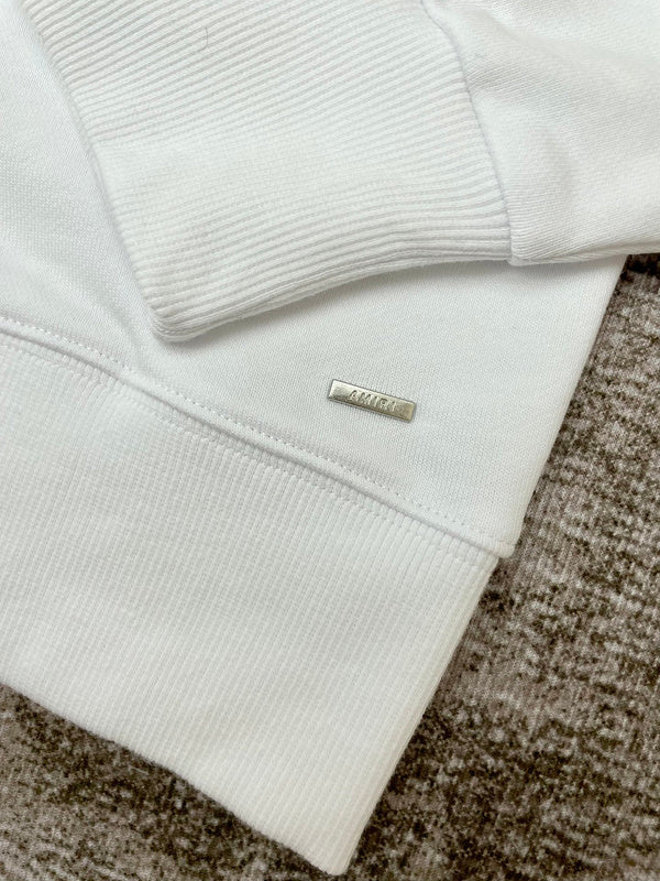 Close-up of Amiri hoodie craftsmanship