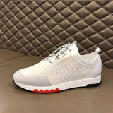 Hermès Nude High-Top Sneakers - Full Silhouette View